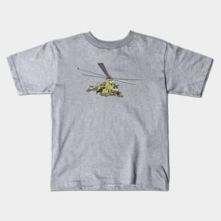 Cartoon military helicopter Kids T-Shirt